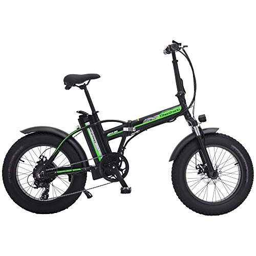 Electric Bike : SHENGMILO MX20 20 Inch Electric Snow Bike, 4.0 Fat Tire, 48V 15Ah Powerful Lithium Battery, Power Assist Bicycle, Mountain Bike (Black, 15Ah+1 Spare Battery)