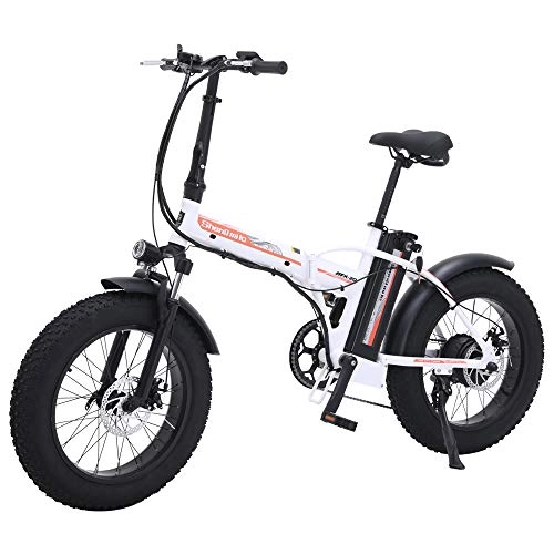 Electric Bike : Shengmilo MX20 Electric Bicycle, Folding Electric Bicycle, Fat Tire Ebike, 48V 15AH, 500W