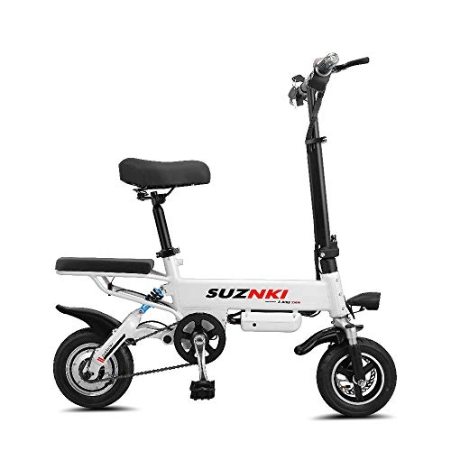 Electric Bike : SHIJING Electric bikeT18 Electric Bike 12 Inch Folding Power Assist Eletric Bicycle E-Bike 250W Motor and Dual Disc Brakes Foldable, 3