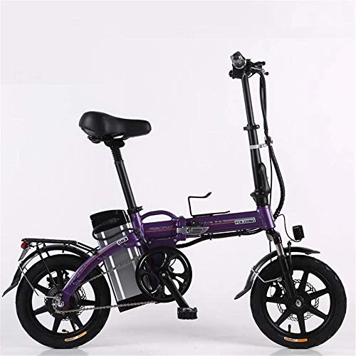 Electric Bike : Shiyajun Folding electric bicycle adult mini portable aluminum alloy lithium electric bicycle-8ah