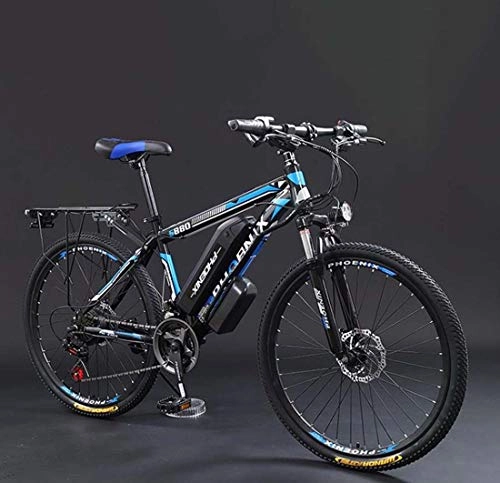 Electric Bike : SHJR 26Inch Adult Mens Electric Mountain Bike, 36V Lithium Battery Electric Bicycle, With LCD Display E-Bikes, Electric Auxiliary Cruising 80-100 km, C, 24 speed