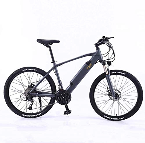 Electric Bike : SHJR 36V Adult Electric Mountain Bike, Lithium Battery All-Terrain E-Bikes, Aluminum Alloy Double Disc Brake Electric Bicycle With LCD Display, A