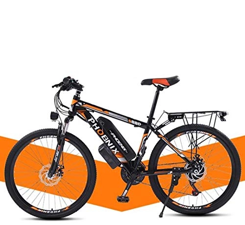 Electric Bike : SHJR Adult 26Inch Mountain Electric Bike, 36V Lithium Battery Electric Bicycle, With LCD Display E-Bikes, Electric Auxiliary Cruising 100-130 km, D, 27 speed