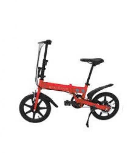 Electric Bike : SMARTGYRO EBIKE Red Electric Folding Bike, 16 Inch Wheels and 4400 mAh 24 V Lithium Battery (Red) Unisex Adult