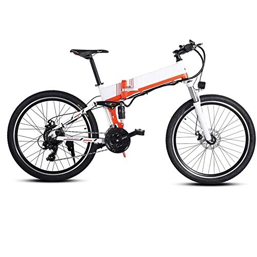 Electric Bike : Smisoeq Electric mountain bike, 500W 26 inch city bicycle with a rear seat, and with a 48V battery hidden disc brake