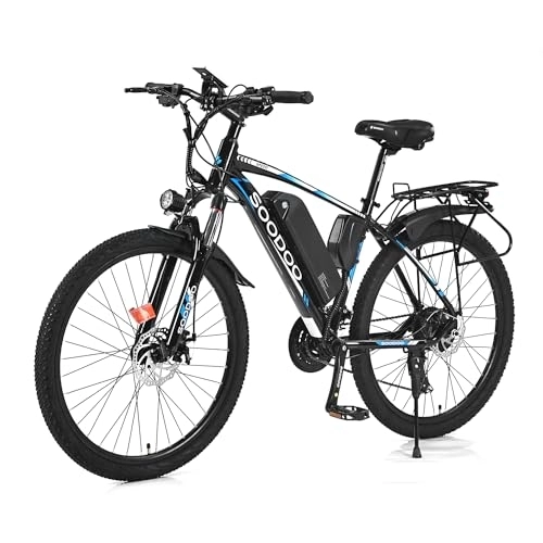 Electric Bike : SOODOO 26" Electric Bikes for Adults. 2601 Ebikes with 250W High-Speed Brushless Motor. Electric Bikes Built-in 36V-8AH Removable Li-Ion Battery, MICRO NEW 27-Speed, M5 LCD Display, Dual Disk Brake