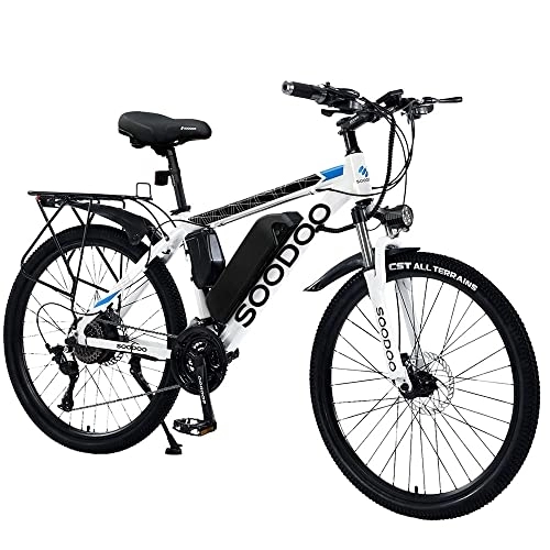 Electric Bike : SOODOO 26" Electric Bikes for Adults. 2602 Ebikes with 250W High-Speed Brushless Motor. Electric Bikes Built-in 36V-8AH Removable Li-Ion Battery, MICRO NEW 27-Speed, G51 LCD Display, Dual Disk Brake