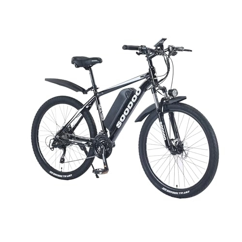 Electric Bike : SOODOO 26" Electric Bikes for Adults. 2604 Ebikes with 250W High-Speed Brushless Motor. Electric Bikes Built-in 36V-8AH Removable Li-Ion Battery, MICRO NEW 27-Speed, G51 LCD Display, Dual Disk Brake