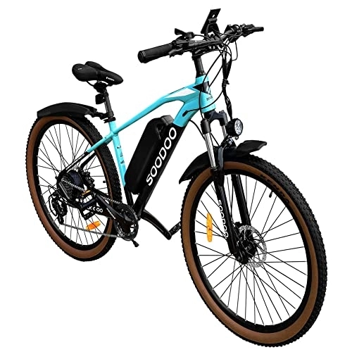 Electric Bike : SOODOO 27.5" Electric Mountain Bike for Adult. 2706 E-Bike with 250W Powerful Motor. 36V-13AH Battery. Shimano 7-Speed. M5 Advanced LCD Display, Dual Disk Brake