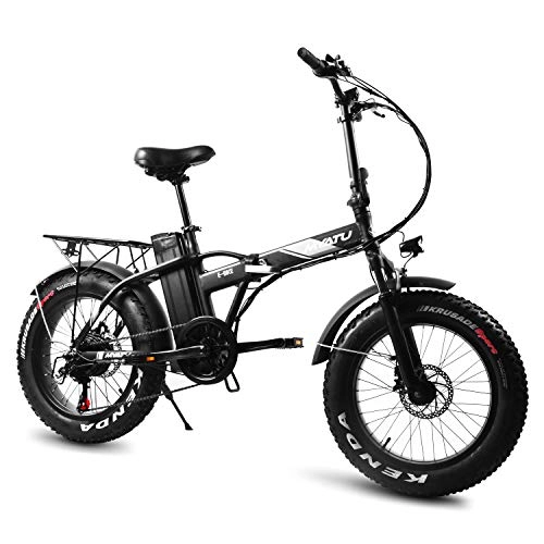 Electric Bike : Souleader Folding Electric Bike, 20 Inch Electric Bicycle with Dual Disc Brakes, 48V / 8Ah Removable Lithium-Ion Battery, Electric bike Power Assist, 250W Brushless Gear Motor, e bike Suitable for Adults