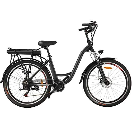 Electric Bike : Speedrid ebike 26" Electric City Bike with Removable 12.5Ah Lithium-ion Battery, Low Frame Commuter e-bike, Electric Bicycle for Women / Men / Teens / Adults. (Black)