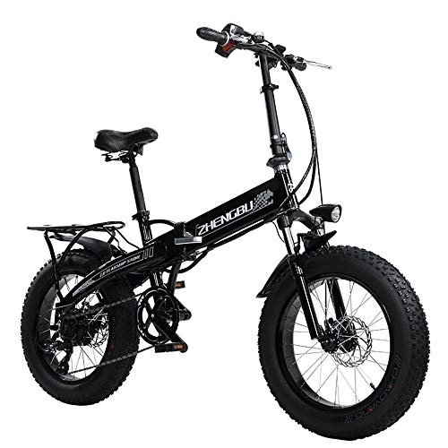 Electric Bike : SRXH Electric Bike Folding for Adult, E-Bike, 20inch Scooter Electric with LED Headlight, 10Ah Folding Electric Bicycle with Disc Brake, up to 25 km / h