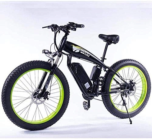 Electric Bike : SSeir Electric bicycle 350W fat tire electric bicycle beach cruiser lightweight folding 48v 15AH lithium battery, 48V10AH350W Green