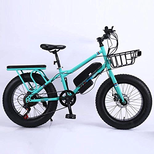 Electric Bike : SSeir fat tire electric bicycle adult electric bicycle aluminum alloy e-bike new e-bike outdoor, green