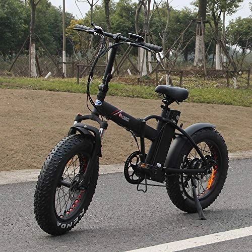 Electric Bike : StAuoPK 20 Inch 300W Electric Bicycle, 48V Motor Mountain Electric Vehicle Snowmobile