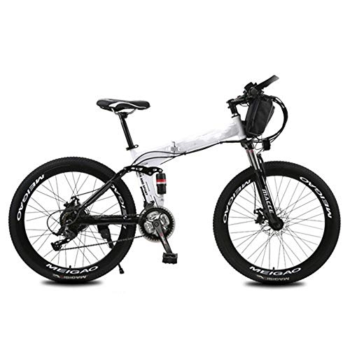 Electric Bike : StAuoPK 250W Folding Portable Electric Bicycle, 26 Inch 21 Speed 36V Dual Disc Brake Mountain Bike, B