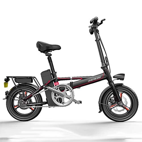 Electric Bike : Style wei Electric Bicycle City Commuter Folding Electric Bicycle Maximum Speed 25km / h 14 Inch Adult Bicycle Rechargeable Lithium Battery