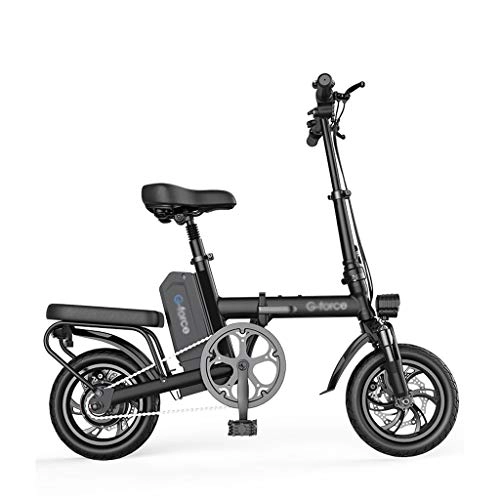 Electric Bike : Style wei Folding Electric Bicycle Portable 48V Rechargeable Lithium Ion Battery and Silent Motor Electric Bicycle 12 Inch Tires
