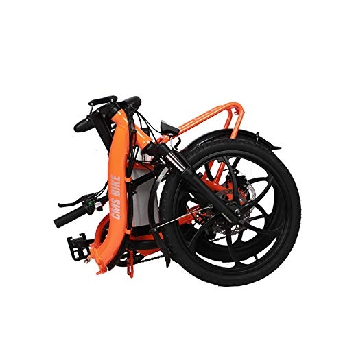 Electric Bike : SUNBAOBAO Folding Electric Bicycle, 20W 36V10 4Ah Lithium Battery Bicycle 250W, 20 Inch Auxiliary Electric Bicycle, Orange