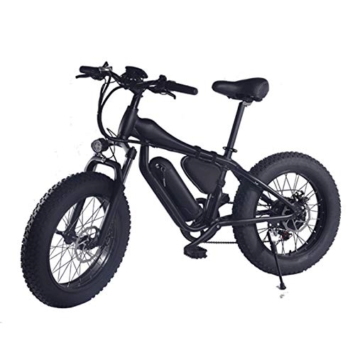 Electric Bike : sunyu Electric Bike for Adults, 20" Fat tire Electric Bicycle / Commute Ebike with 350W Motor, 48V 10AH Batteryblack