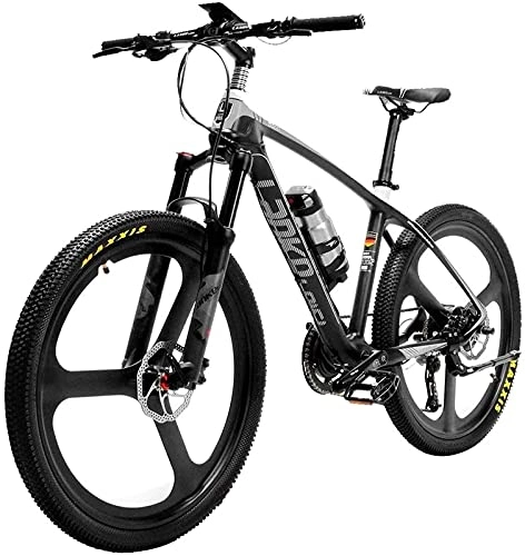 Electric Bike : Super-Light 18Kg Carbon Fiber Electric Mountain Bike Pas Electric Bicycle With Hydraulic Brake Outdoor Riding