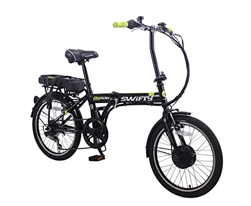 Electric Bike : Swifty Unisex's AZF20S 20inch Folding e Bike, Black, One Size