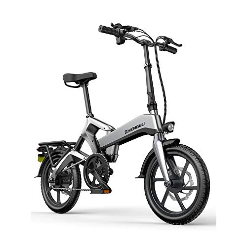 Electric Bike : SXRKRZLB Folding Bikes Waterproof Folding Electric Bicycle 48V Mountain Electric Bicycle Electric Bicycle Is Suitable For Snowy Beaches And Mountain Roads (Color : A)
