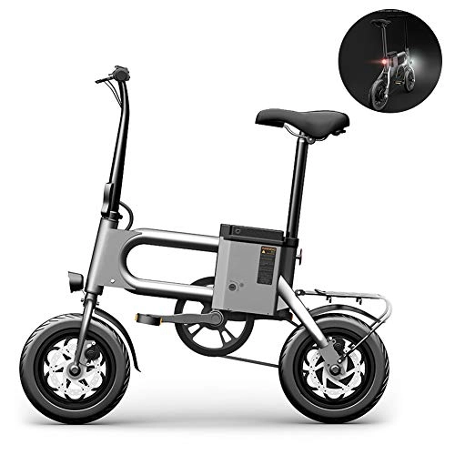 Electric Bike : SYCHONG 12" Folding Electric Bike with 36V Lithium-Ion Battery, 350W Motor And Remote Start Three Modes Lightweight E-Bike, Black