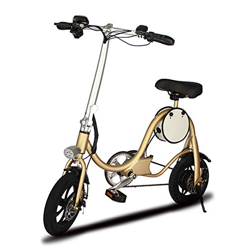 Electric Bike : SYCHONG Mini Folding Electric Bicycle with Removable Large Capacity Lithium-Ion Battery (36V 250W), Electric Bike Three Working Modes