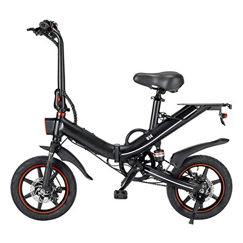 Electric Bike : Syfinee 14" Adult Folding Electric Bicycle for Adult 400w Waterproof Silent Electric Bike with HD Display Easy To Store in Caravan Motor Home Silent Motor E-Bike for Cycling