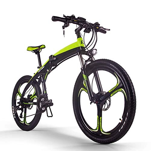 Electric Bike : sysumAdult Electric Mountain Bike 250W Aluminum Alloy Ebike Bicycle 21inchTires 21speed Foldable Electric Mountain Bike Road Bike Cyclocross Bike with Lithium one year warranty British warehouse Green
