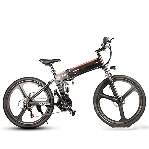 Electric Bike : T.Y Electric Bike Multifunction 26 Inch Lithium Folding Moped 48V Electric Car Cross Country Mountain Bike