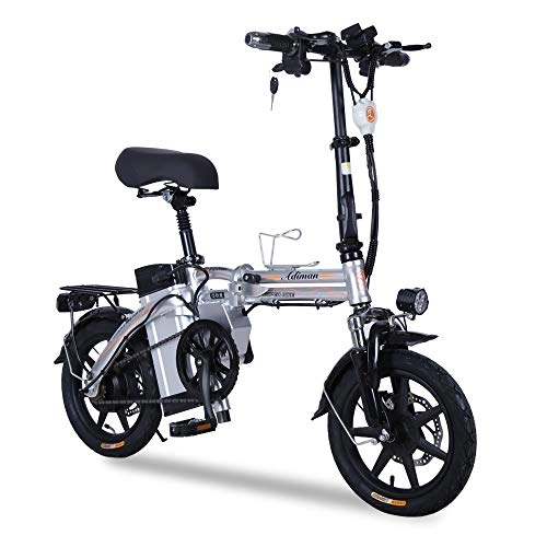 Electric Bike : T.Y Electric Bike14 inch small folding bicycle lithium electric car mini generation driving treasure skateboard electric bicycle double