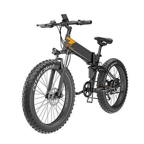 Electric Bike : TANCEQI 400W 26 Inch Fat Tire Electric Bicycle Mountain Beach Snow Bike for Adults, Folding Electric Mountain Bikes, E-Bike 7 Speed Lightweight Bicycle for Unisex