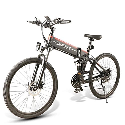 Electric Bike : Tazzaka 26 inch Folding Electric Bicycle for Adults Men Women 500W Aluminum Mountain e-Bike Road Bikes with Removable 48V 10Ah Lithium Battery Shimano 21 Speeds LCD ScreenUK STOCK