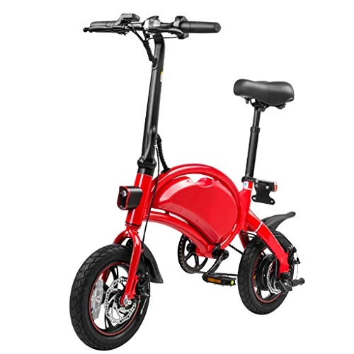 Electric Bike : TB-Scooter Electric Bike Adults, 12 inch Air Filled Tires, 36V E-bike with 7.5Ah Lithium Battery, City Bicycle Max Speed 25 km / h, Disc Brakes