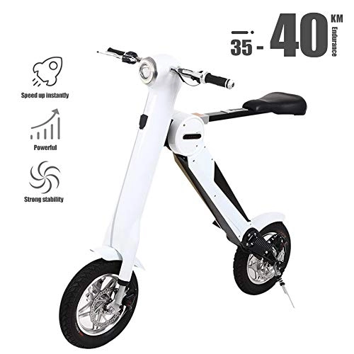 Electric Bike : TBDLG Folding Bike Electric Adults, 35-40km Mileage, 36v / 8.7AH, 12inch, City Bicycle Max Speed 30Km / h, Disc Brakes and Easy to Store In Caravan