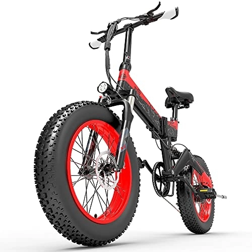 Electric Bike : Teanyotink Electric Bicycle Portable Foldable Power-Assisted Snowmobile Waterproof And Shockproof Aluminum Bicycle Outdoor Short-Distance Riding Equipment