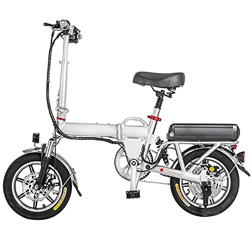 Electric Bike : TGHY Folding Electric Bicycle for Adult 25km / h 75KM Endurance Range Pedal Assist 14inch E-Bike 48V 350W Motor 25Ah Removable Battery Hydraulic Disc Brake Folding Bike for Commuter