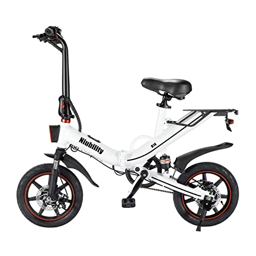 Electric Bike : Theebikemotor 14" Wheel 400W 15Ah Folding Electric Bike Bicyc E-Bike 3-drive modes 120kg load-White Colour