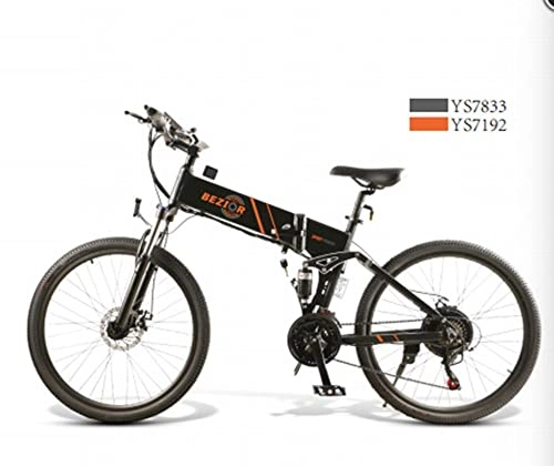 Electric Bike : Theebikemotor 26” Wheel 48V500W 10Ah Electric Bike Bicycle E-Bike 30km / h Front Light 21 Speed-Black