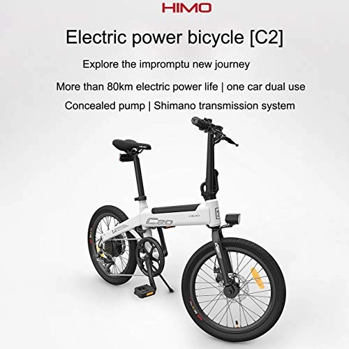 Electric Bike : thelastplanet HIMO C20 Electric Bike, Foldable Electric Moped Bicycle Three Switchable Riding Mode 250W Brushless Motor Riding