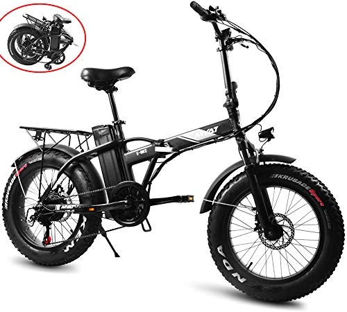 Electric Bike : Thole Folding Electric Bike 20 Inch Electric Bicycle with Dual Disc Brakes 48V / 8Ah Removable Lithium-Ion Battery bike Suitable for Adults