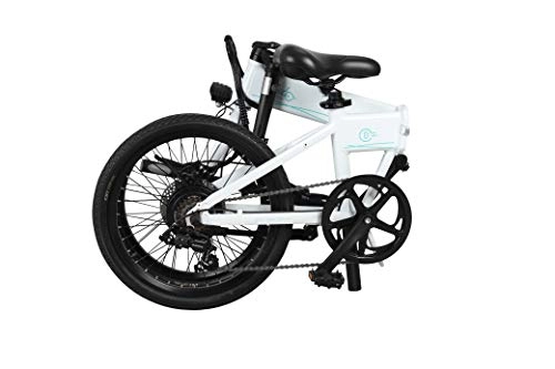 Electric Bike : tianxiangjjeu Folding E-bike Electric Bike Shock Absorption Mechanism Bicycle with Pedal for Sports Outdoor Cycling Travel Commuting White