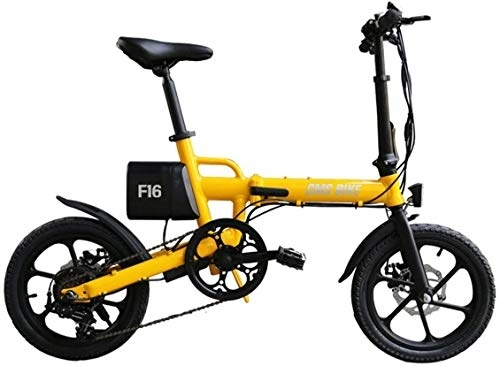 Electric Bike : TONATO 16 Inch Variable Speed Folding Electric Car Aluminum Alloy Ultra Light Portable Moped Men And Women Electric Bicycles, A