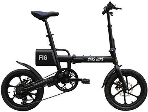 Electric Bike : TONATO 16 Inch Variable Speed Folding Electric Car Aluminum Alloy Ultra Light Portable Moped Men And Women Electric Bicycles, C
