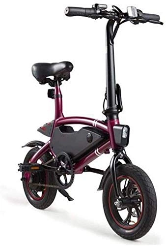Electric Bike : Travel Convenience A Healthy Trip Adult 250W Electric Bike, 12Inches Folding Fat Tire Snow Bike36v 7.8Ah Battery Motor 3 Modes Outdoor Sport Mountain Bike (Color : Purple)