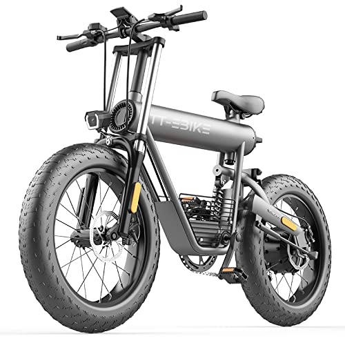 Electric Bike : TT-EBIKE Electric Bike 20 Inch 4.0 Fat Tire for Adults, 48V / 15AH Removable Battery, Folding Fat Tire Snow Mountain Beach Ebike with Shimano 7-Speed Gear