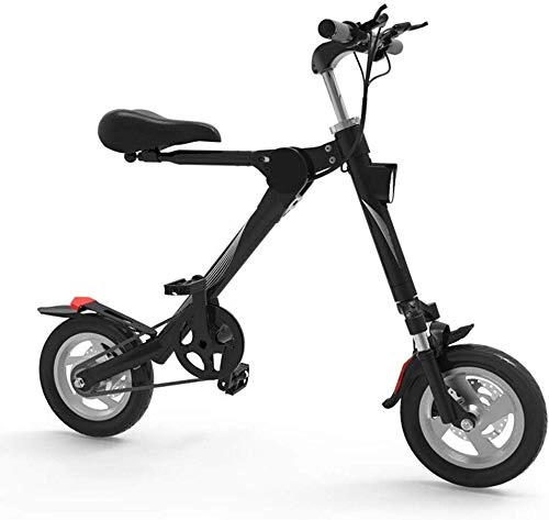 Electric Bike : TTMM Electric Bike Electric bicycle bicycle folding small men and women adult two-wheel lithium battery battery mini stepping black 36V (Color : Black)