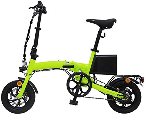 Electric Bike : TTMM Electric Bike Electric Car Small Mini Lithium Battery Folding Electric Car F1 Dongfeng Nickname Fruit Green 15.6A Battery Life 50~60KM (Color : Green)